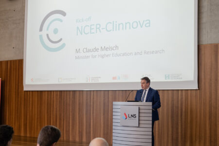 Minister for Higher Education and Research Claude Meisch at the inauguration of the Clinnova project focusing on precision medicine